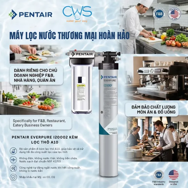 Máy Lọc Nước Pentair Everpure i20002 – Giải Pháp Nước Sạch Cho Mô Hình F&B
