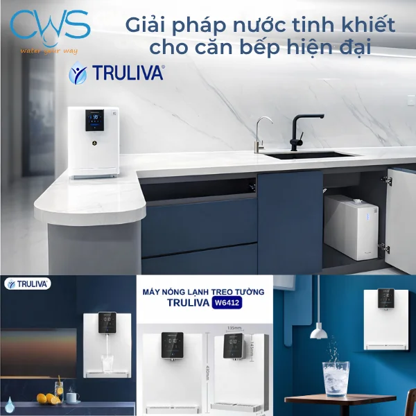 Máy Nóng Lạnh Treo Tường Truliva W6412 - Giải Pháp Nâng Tầm Nguồn Nước Sau Lọc Hiện Đại
