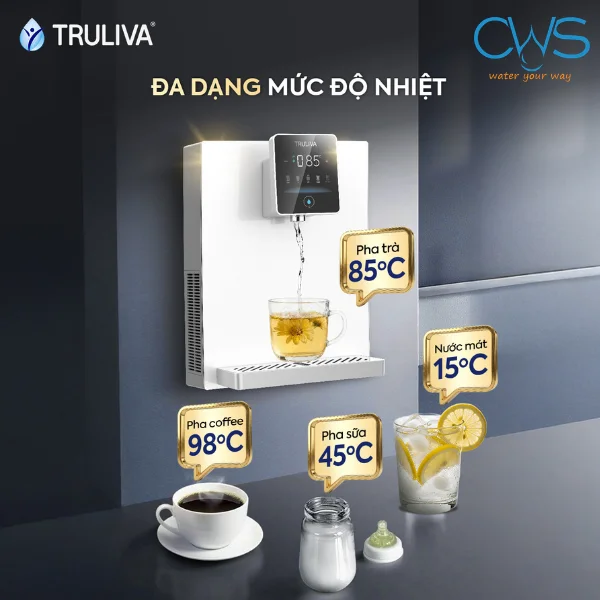 Máy nóng lạnh Trulvia W6412 Cung Cấp Dải Nhiệt Rộng Đa Dạng Cho Các Nhu Cầu