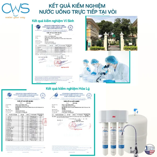 Nguồn nước sau lọc của máy 3M Aqua-Pure RO301 đạt chuẩn QCVN 6-1/2010-BYT