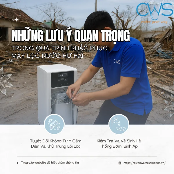 Những Điều Cần Lưu Ý Khi Khắc Phục Máy Lọc Nước Hư Hại Sau Lũ