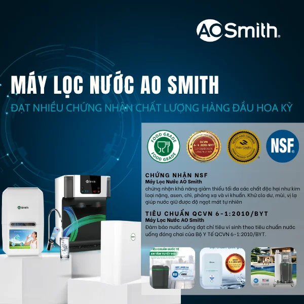 Những Chứng Nhận Quốc Tế Khẳng Định Độ An Toàn Của Máy Lọc Nước AO Smith