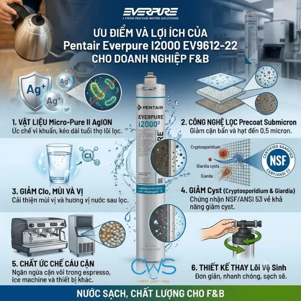 Những Công Nghệ Tạo Nên Hiệu Quả Của Lõi Pentair Everpure I20002 EV9612-22