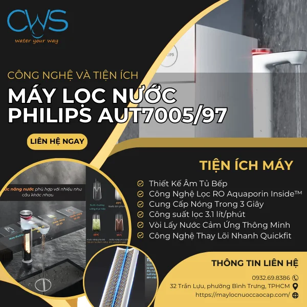 Những Công Nghệ Và Tiện Ích Nổi Bật Của Máy Lọc Nước Philips AUT7005/97