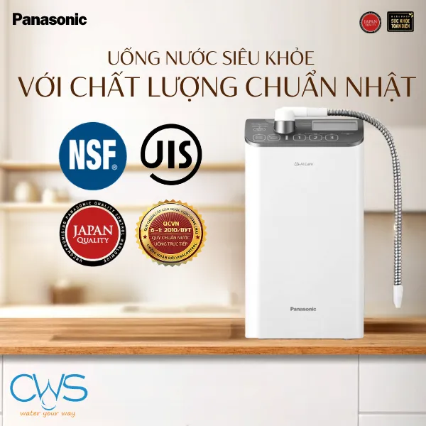 Panasonic TK-AS500 Sử Dụng Chất Liệu Lọc Đạt Chuẩn NSF, Xử Lý Vi Khuẩn Theo Tiêu Chuẩn JIS
