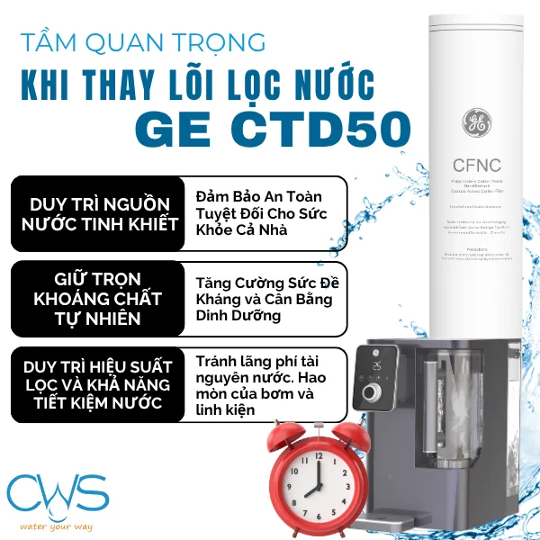 Tầm Quan Trọng Của Việc Thay Lõi Lọc GE CTD50 Đúng Hạn