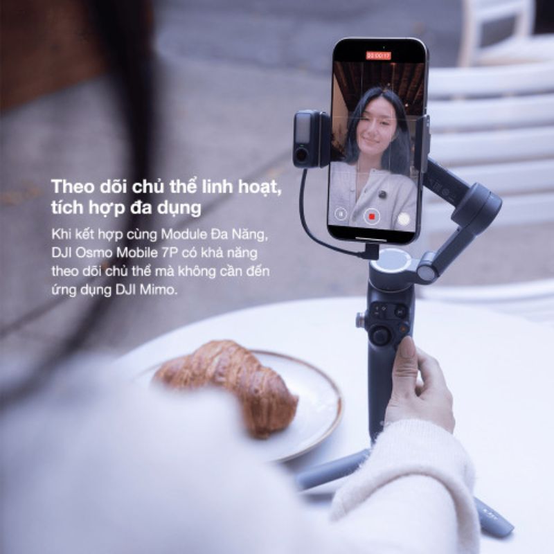 Tay cầm chống rung DJI OM 7 Pro theo dõi chủ thể linh hoạt