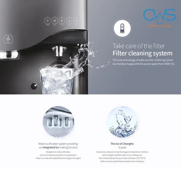 Tính năng làm đá vượt trội trên máy lọc nước ChungHo New 700 ICE