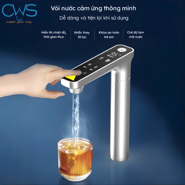 Tính năng nhắc nhở thay lõi thông minh tại vòi máy lọc nước GE USH10