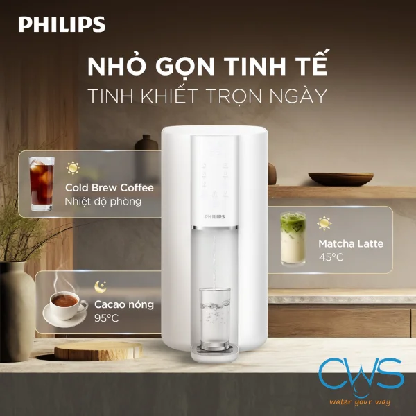 Tính Năng Cung Cấp Đa Dạng Nhiệt Độ Nước Trên Máy Lọc Nước Philips ADD6901 RO