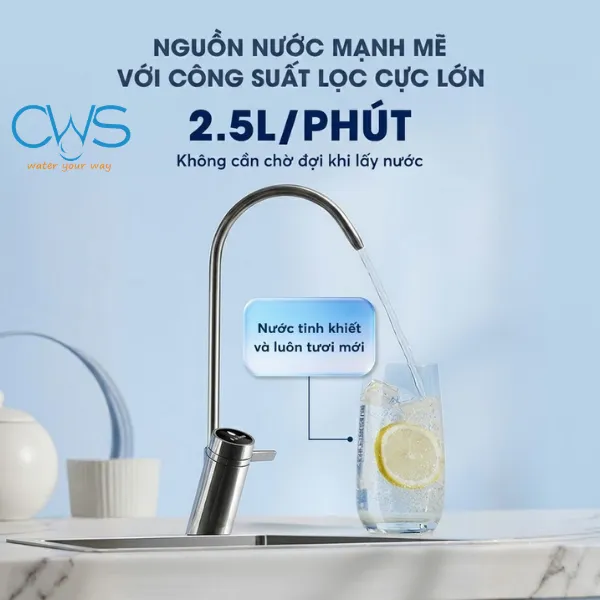 Tốc Độ Xả Vòi 2,5 Lít_Phút — Đáp Ứng Nhu Cầu Nước Liên Tục Cho Đại Gia Đình