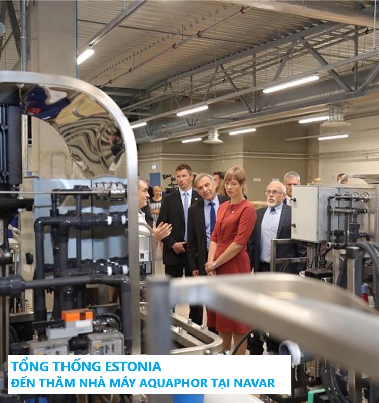 Tổng thống Estonia đến thăm nhà máy sản xuất Aquaphor tại Narva