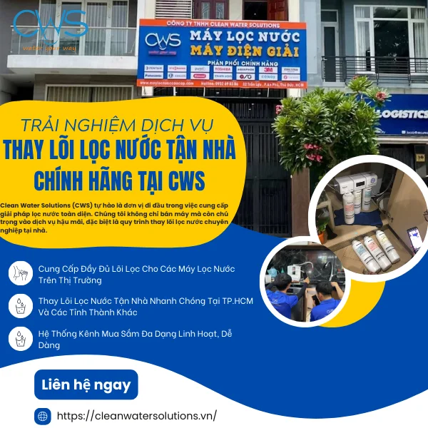 Trải Nghiệm Dịch Vụ Thay Lõi Lọc Nước Tận Nhà Chính Hãng Tại CWS