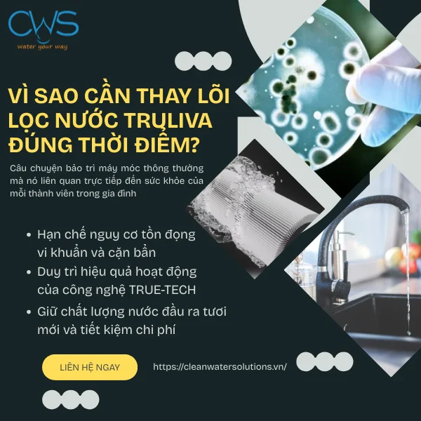 Vì Sao Cần Thay Lõi Lọc Nước Truliva Đúng Thời Điểm