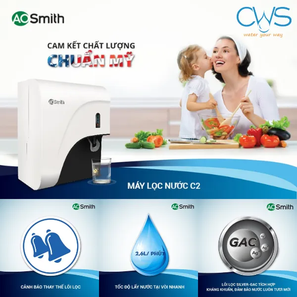 Vì Sao Máy Lọc Nước AO Smith C2 Được Nhiều Gia Đình Quan Tâm