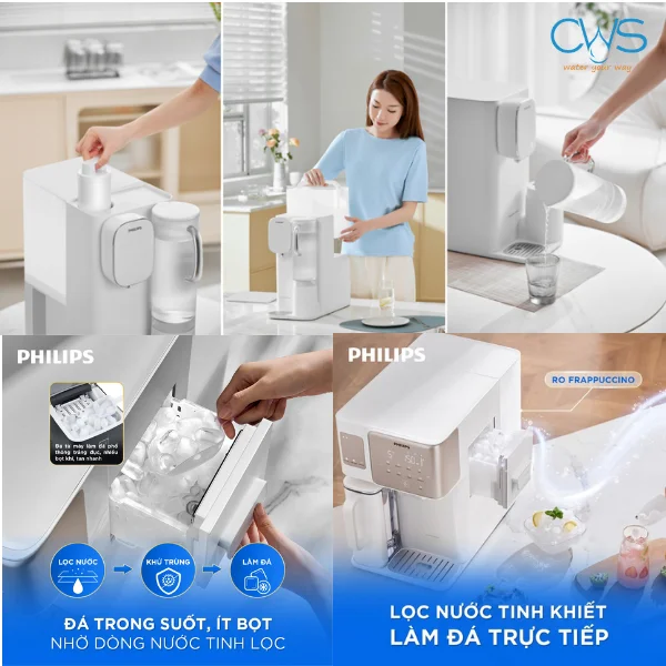 Xu Hướng Tích Hợp Làm Đá Trên Máy Lọc Nóng Lạnh Philips ADD6922 Thế Hệ Mới