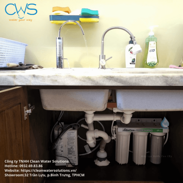 Lắp đặt bộ tiền lọc 3 cấp Thái Lan 10 Inch cho máy điện giải ion kiềm Panasonic TK-AB50