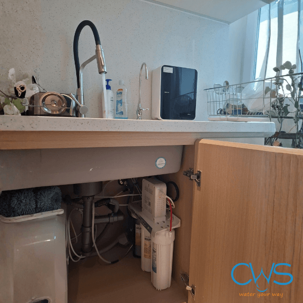 Lắp đặt bộ tiền lọc Thái Lan 3 cấp 10 Inch cho máy điện giải Trim Ion Grace