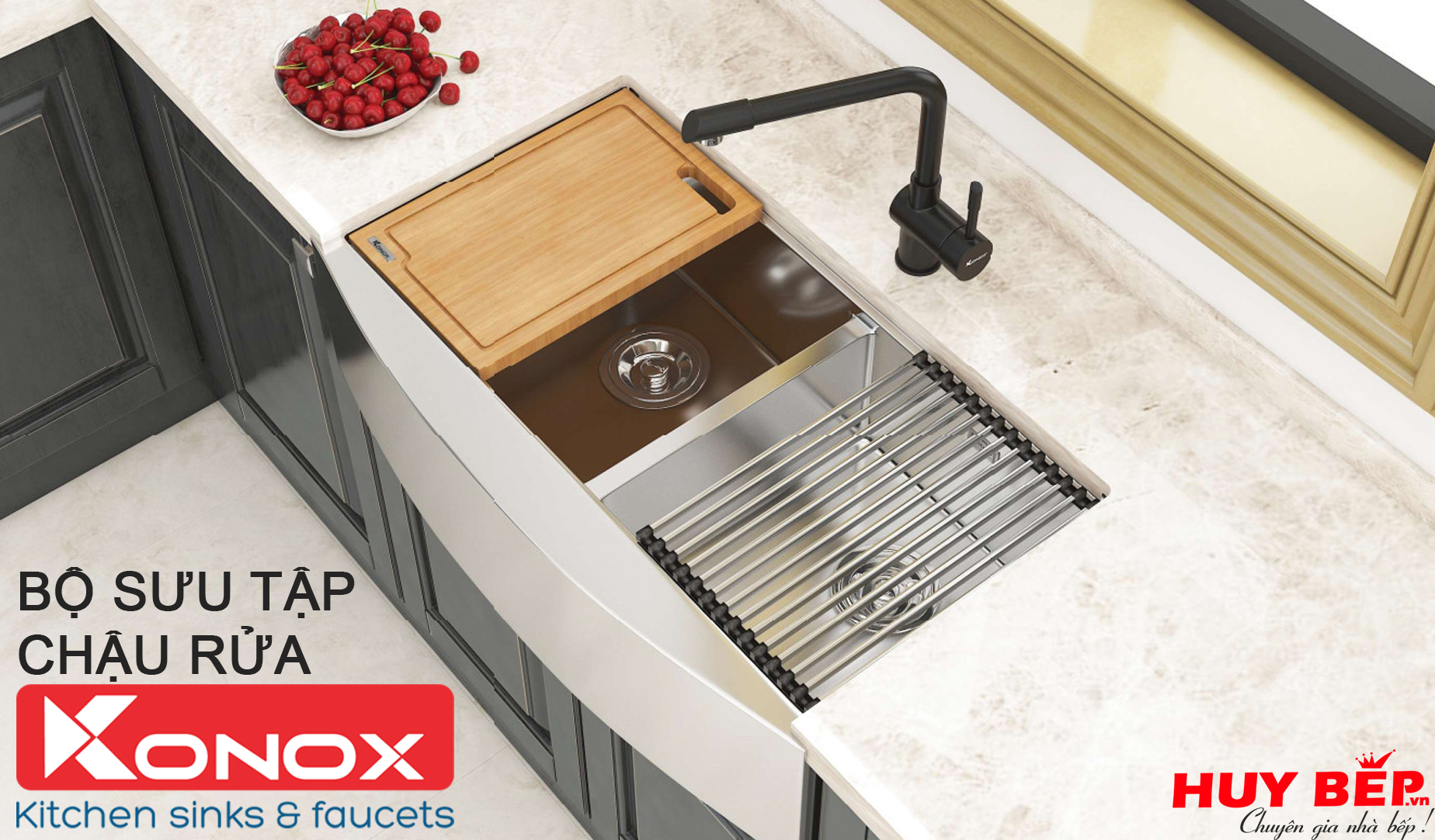 Bộ sưu tập chậu, vòi rửa Konox cao cấp Châu Âu