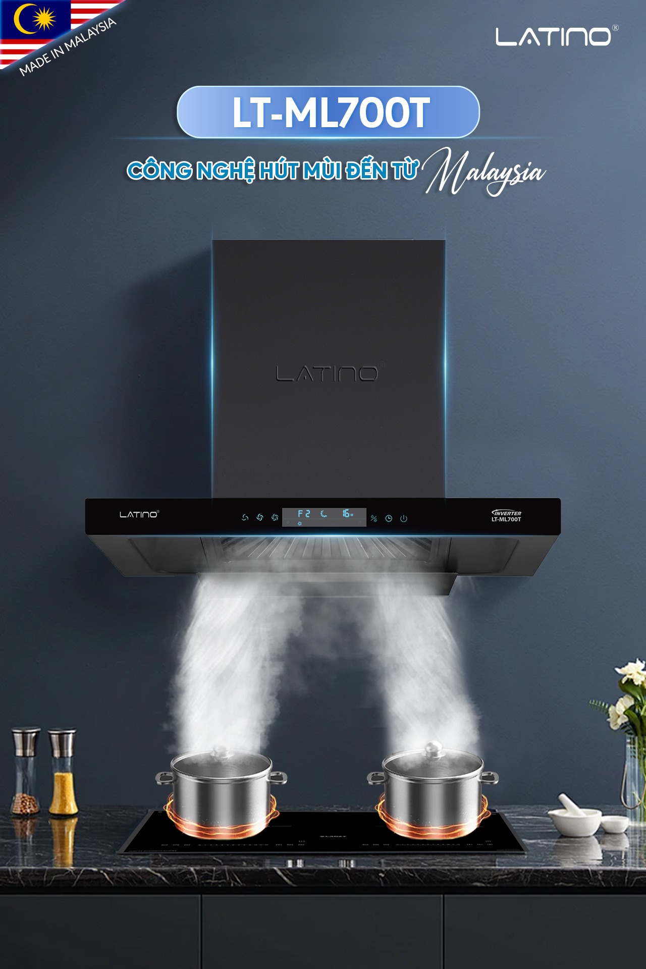 Máy hút mùi LATINO LT-ML700T - Made in Malaysia