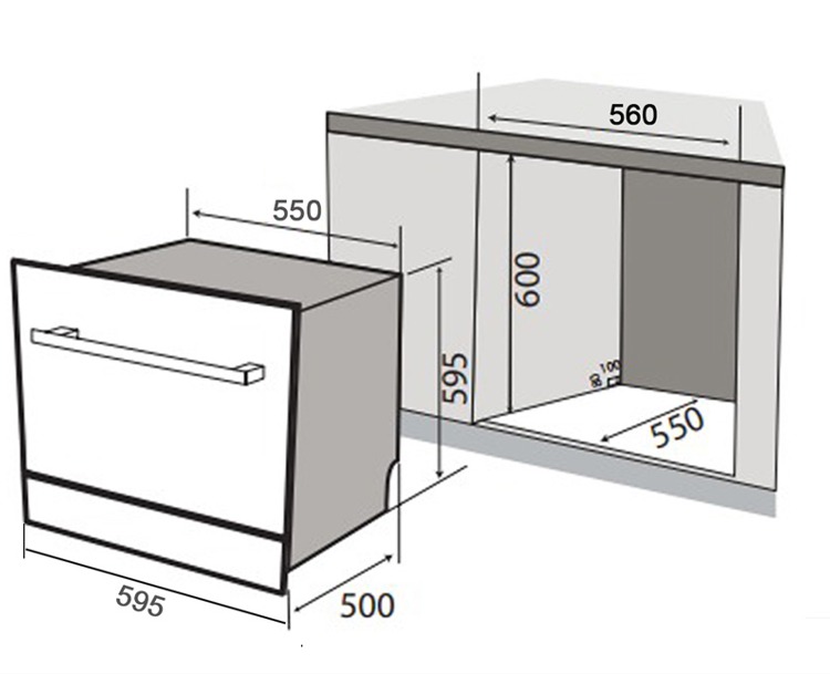 Máy rửa chén KAFF KF-BIV810S - Made in Thailand