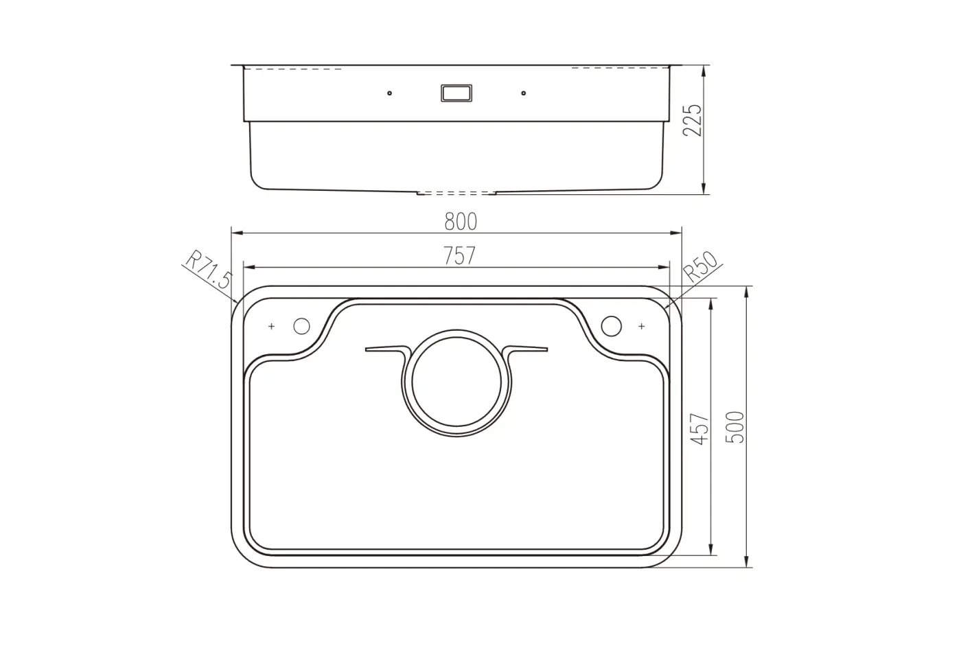 Chậu rửa Nobinox TASA NX8050 (8050 vân linen plus)