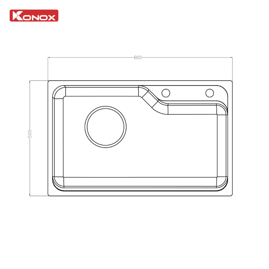 Chậu rửa Konox Tari Smart 8050 (hạt Smart chống xước)
