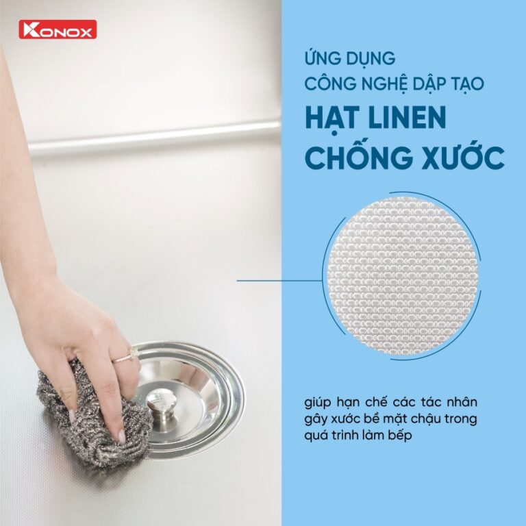 Chậu rửa Konox KN6044SU Dekor (Bề mặt hạt chống xước)