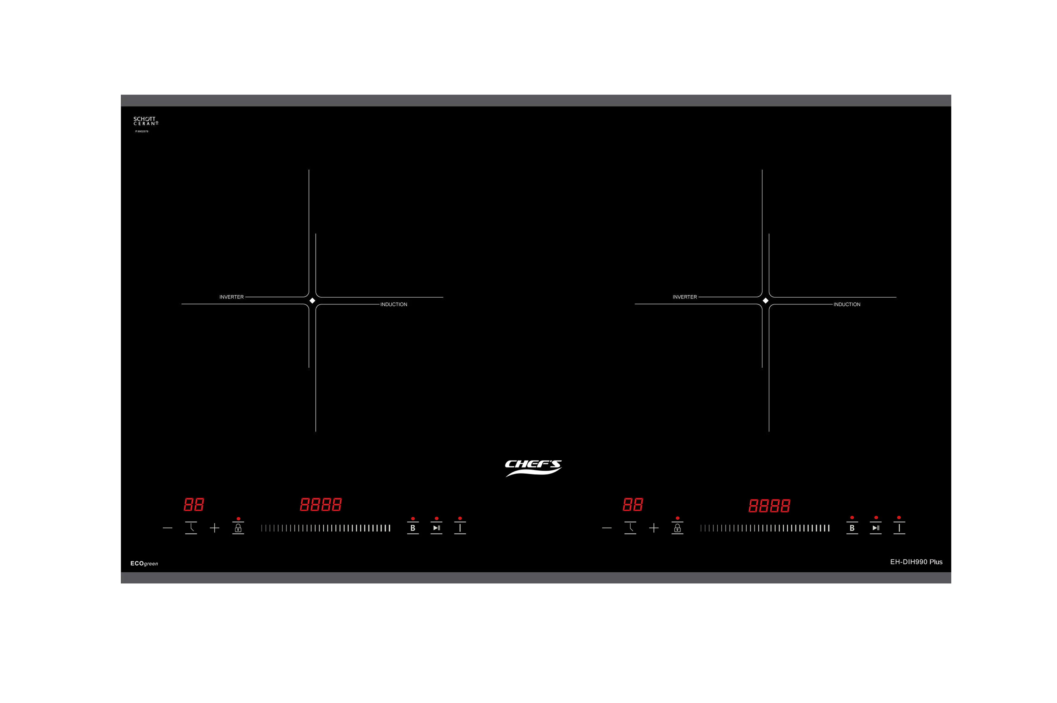 Bếp từ CHEFS EH-DIH990 PLUS - Mặt kính Schott Ceran Đức (New 2025)