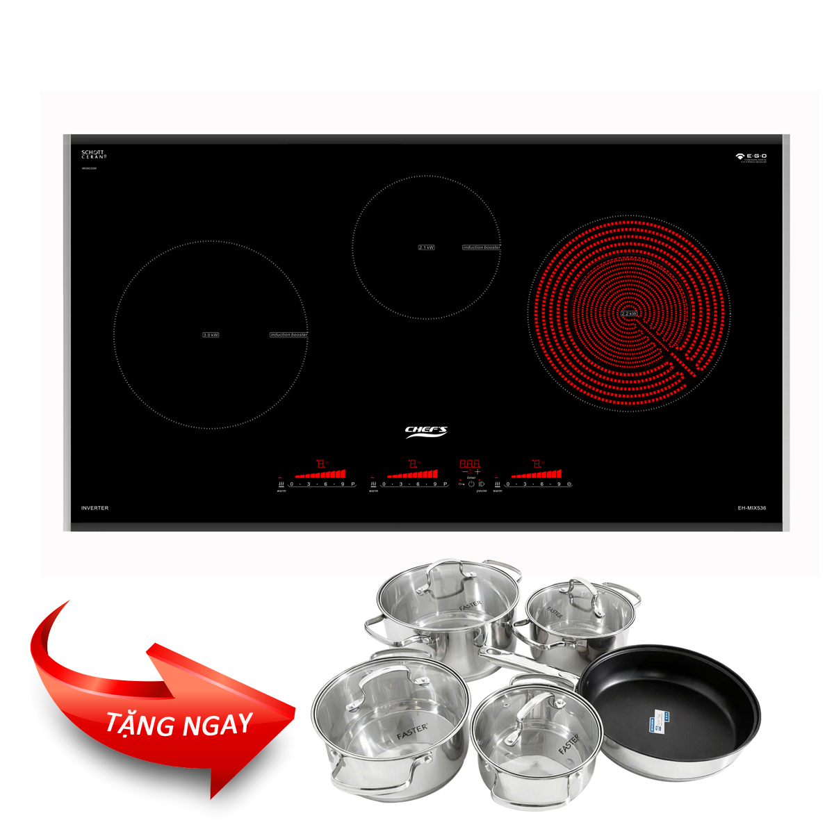Bếp điện từ Chefs EH-MIX536 - Linh kiện EGO Đức