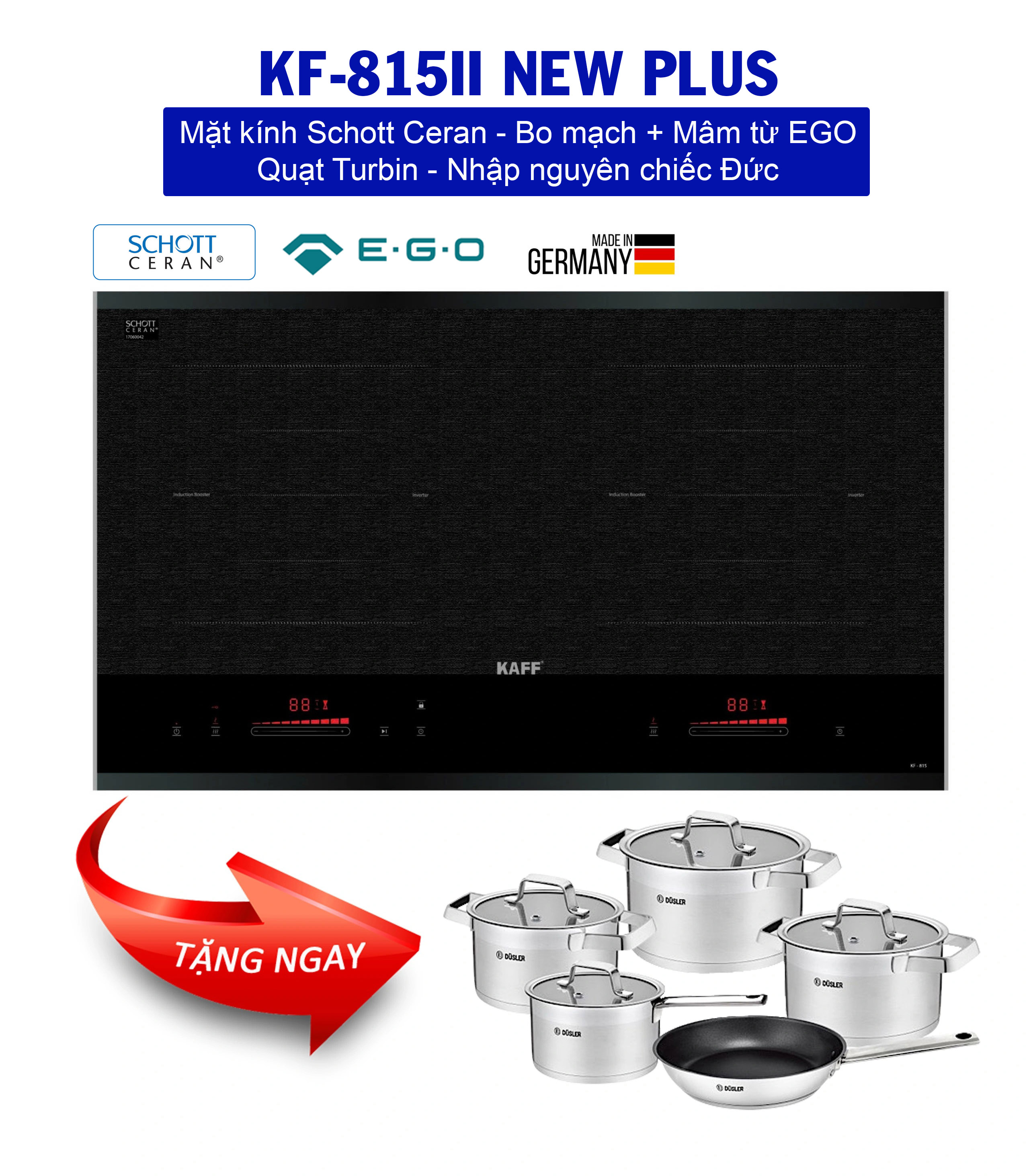 Bếp từ KAFF KF-815II New Plus - Made in Germany (New Seri)