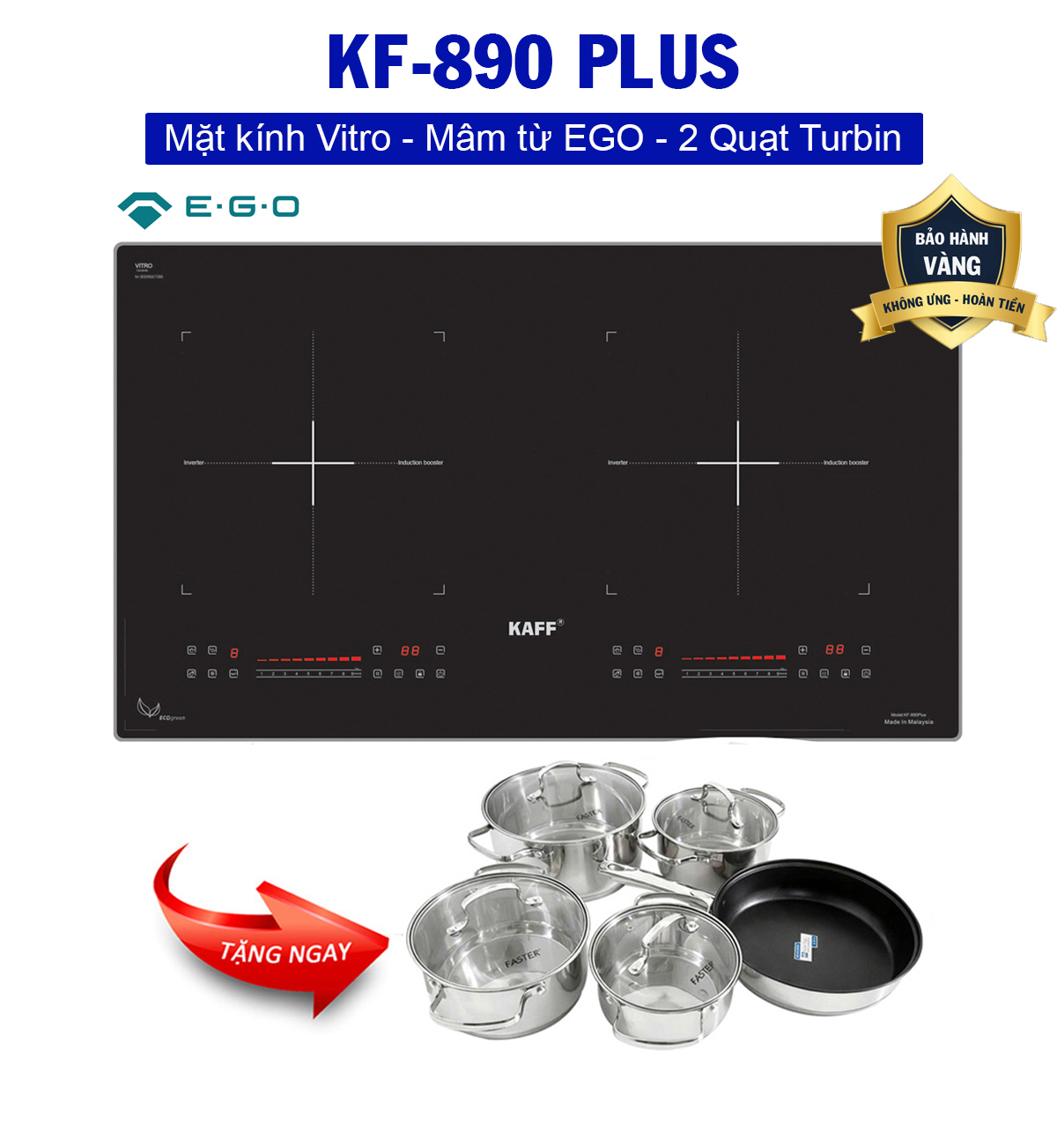 Bếp từ KAFF KF-890Plus (Smart inverter) - Made in Malaysia