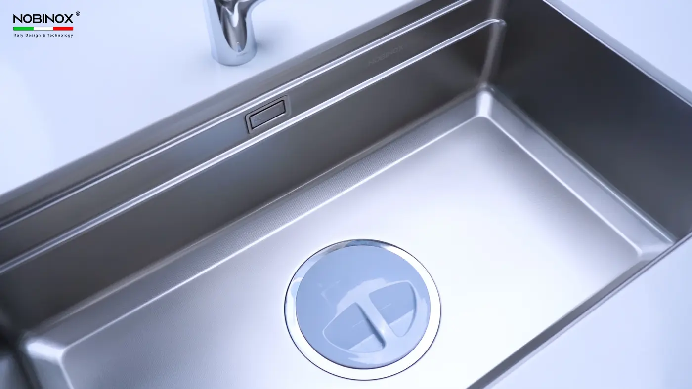 Chậu rửa Nobinox LIRA NJ562D (7644 bề mặt hạt linen)
