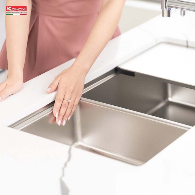 Chậu rửa Konox KN8146SU Dekor (Bề mặt hạt chống xước)