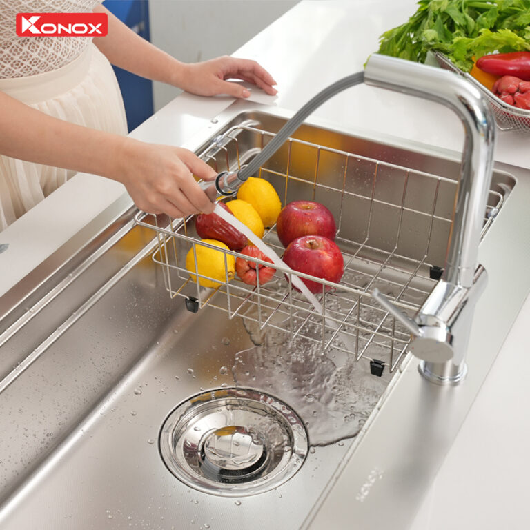 Chậu rửa Konox KN8751TS Dekor (Bề mặt hạt chống xước)