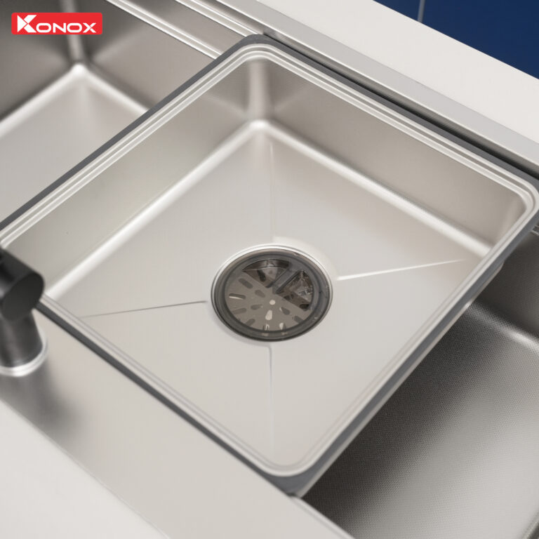 Chậu rửa Konox KN8751TS Dekor (Bề mặt hạt chống xước)