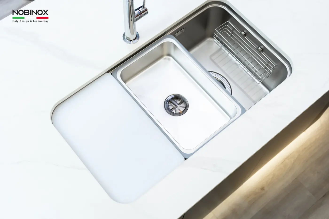 Chậu rửa Nobinox NOVA A282M (8246 vân siêu mịn)