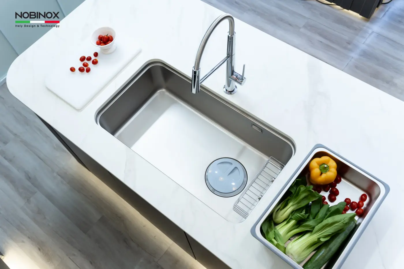 Chậu rửa Nobinox NOVA A282M (8246 vân siêu mịn)
