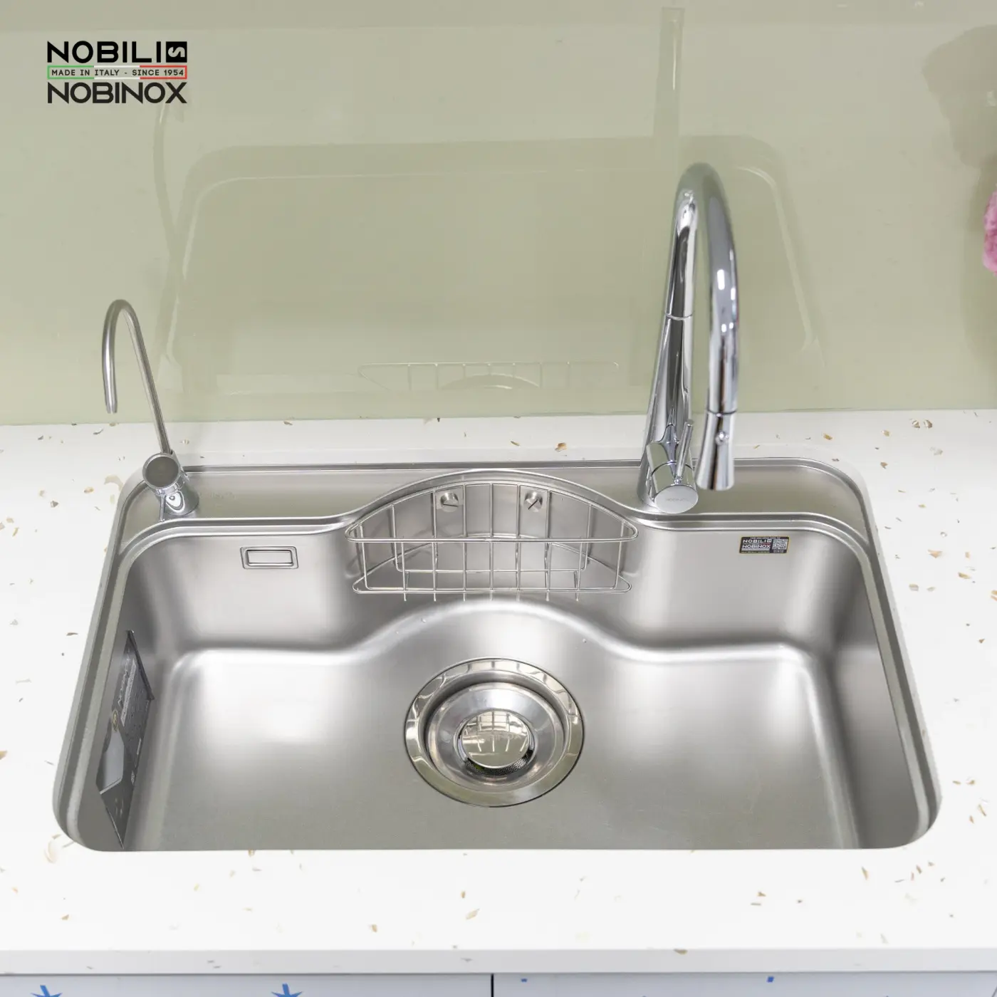 Chậu rửa Nobinox ROSA NN975D (7850 bề mặt vân siêu mịn)