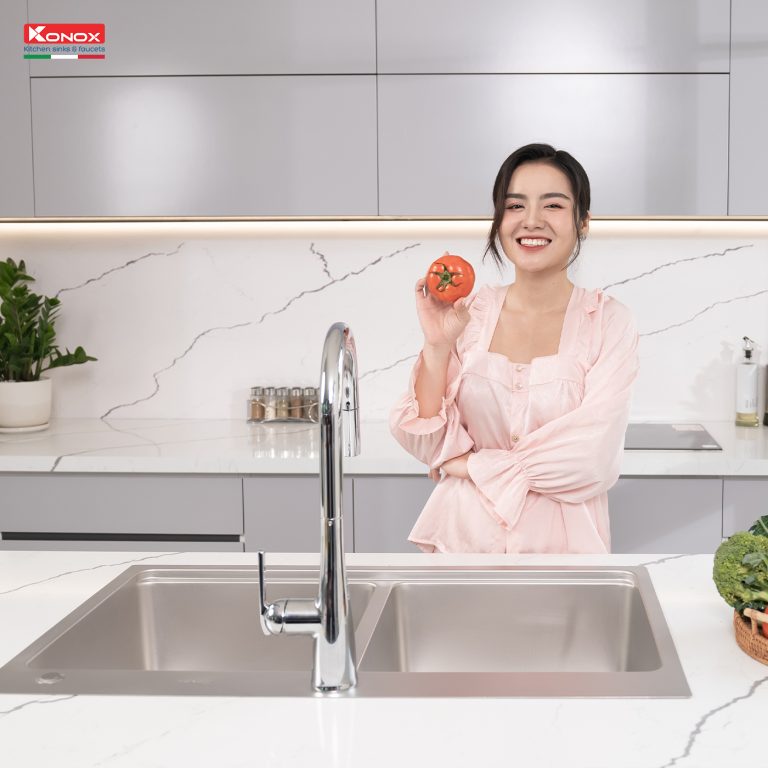 Chậu rửa Konox KN8651TD Dekor (Bề mặt hạt chống xước)