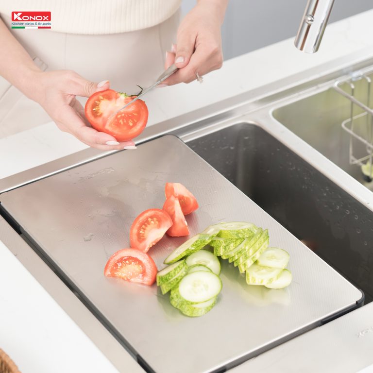 Chậu rửa Konox KN8651TD Dekor (Bề mặt hạt chống xước)