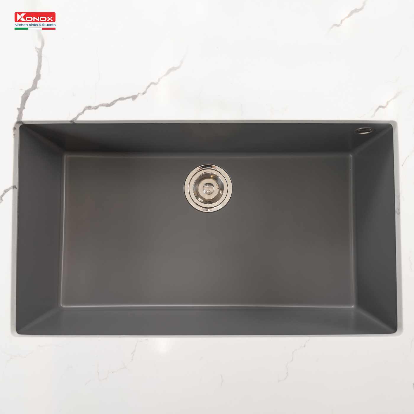 Chậu rửa Konox Naros 760S - Grey (Chậu đá Granite)