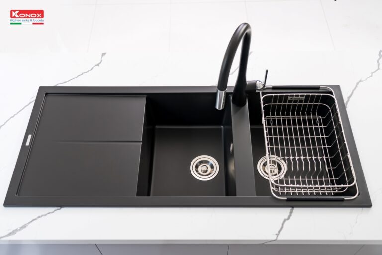 Chậu rửa Konox Livello Smart 1160 - Black (Chậu đá Granite)