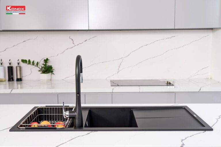 Chậu rửa Konox Livello Smart 1160 - Black (Chậu đá Granite)