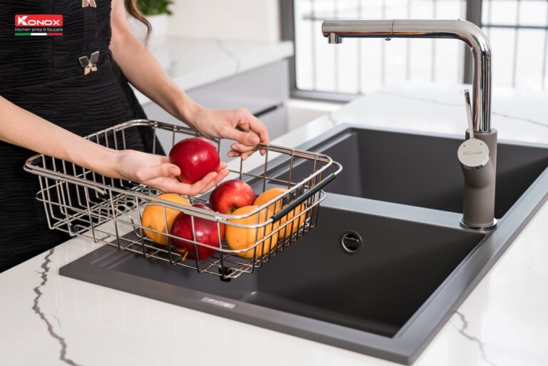 Chậu rửa Konox Phoenix Smart 860 Grey (Chậu đá Granite)