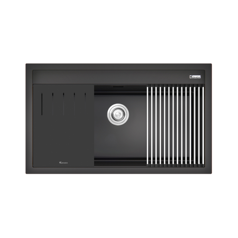 Chậu rửa Konox Terra 860S Black (Chậu đá Granite)
