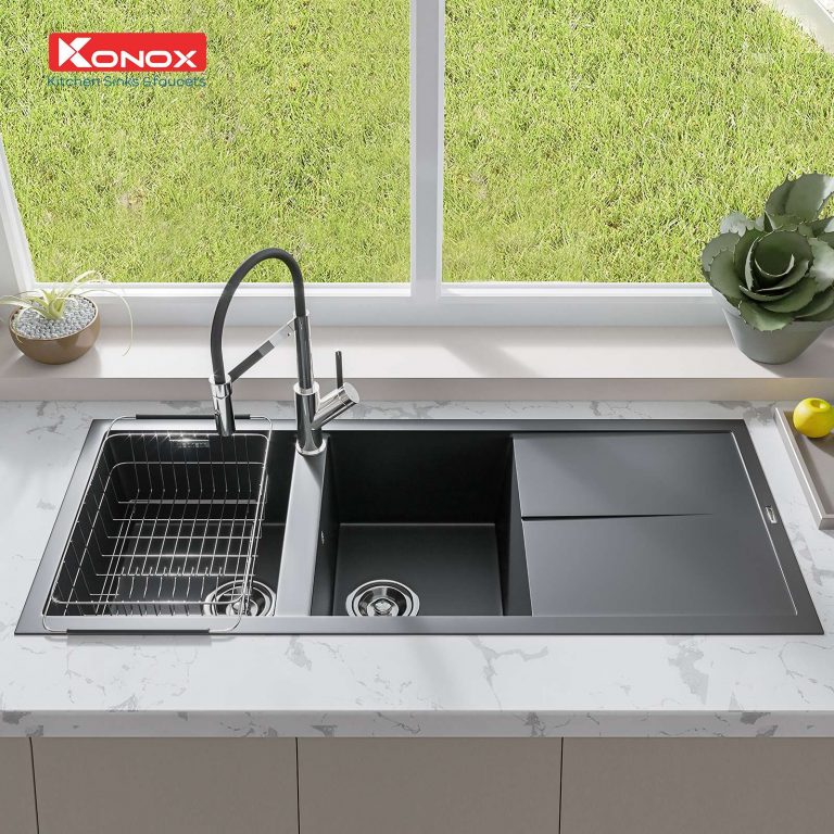 Chậu rửa Konox Livello Smart 1160 - Black (Chậu đá Granite)