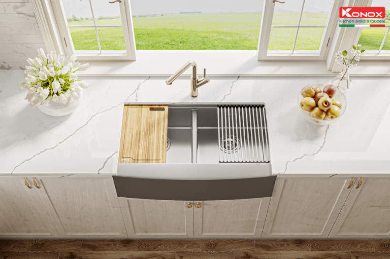 Chậu rửa Konox KN8751DA Curve