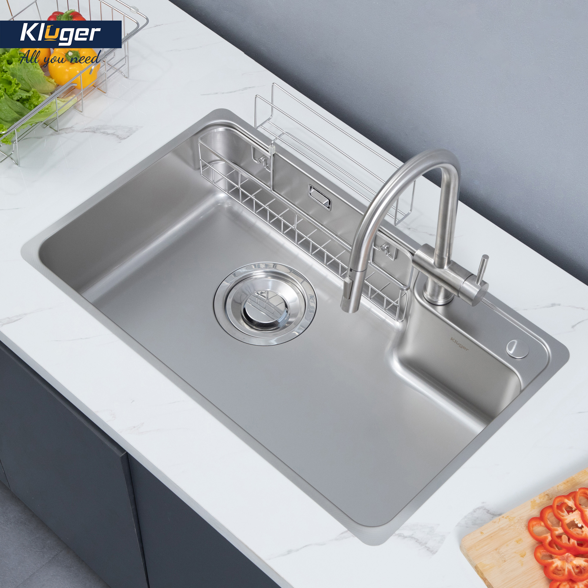 Chậu rửa Kluger KH8048FS Basic (Tặng vòi rửa Kluger)