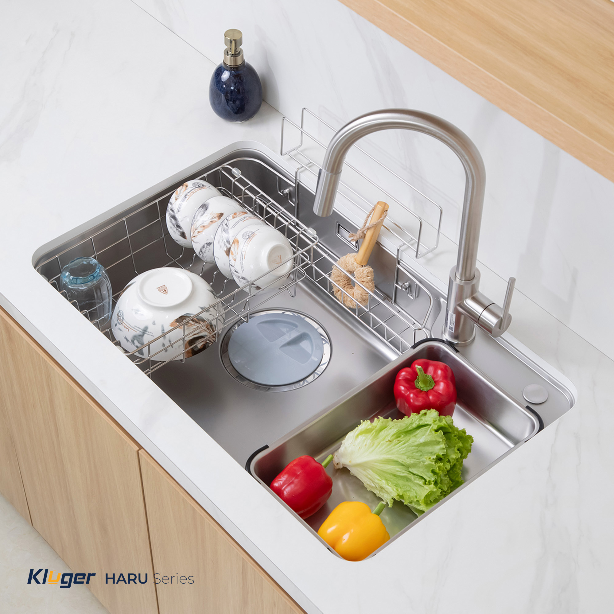 Chậu rửa Kluger KH8050SL Plus (Tặng vòi rửa Kluger)